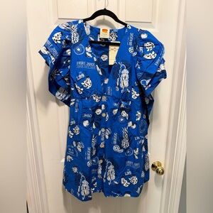 Blue Printed Women's Dress